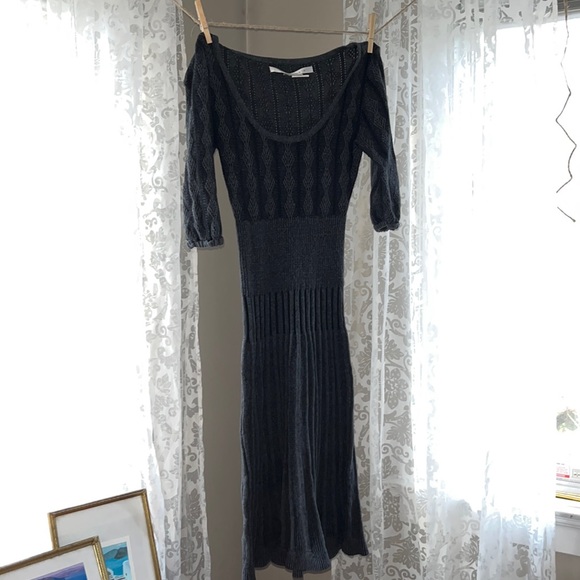 Tight Knit Gray Dress - Picture 1 of 2